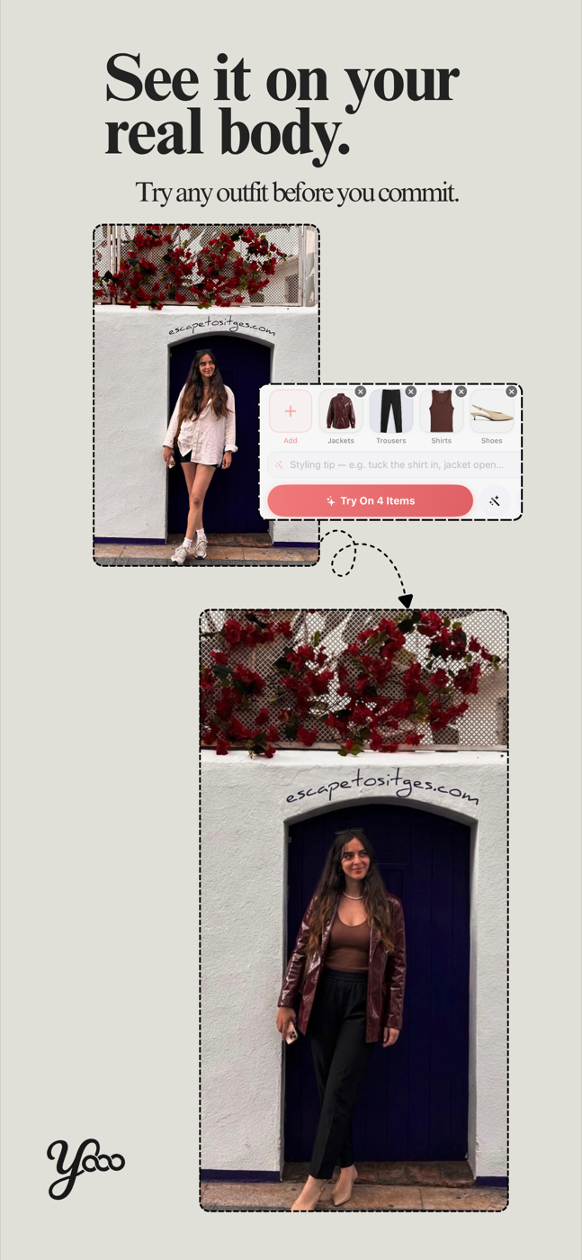 Yooo virtual try-on — see any outfit on your real body